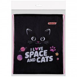 Мешок для обуви ПИФАГОР, 1 отделение, 42х34 см, Dark kitten, 273419