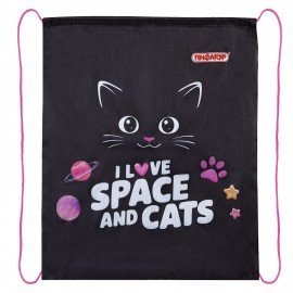 Мешок для обуви ПИФАГОР, 1 отделение, 42х34 см, Dark kitten, 273419