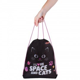 Мешок для обуви ПИФАГОР, 1 отделение, 42х34 см, Dark kitten, 273419