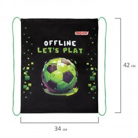 Мешок для обуви ПИФАГОР, 1 отделение, 42х34 см, Offline, 273424