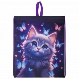 Мешок для обуви BRAUBERG KIDS, с петлей, 42х34 см, Curious cat, 273434