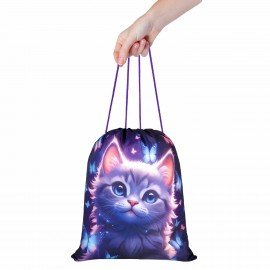 Мешок для обуви BRAUBERG KIDS, с петлей, 42х34 см, Curious cat, 273434