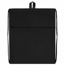Мешок для обуви BRAUBERG БОЛЬШОЙ, с ручкой, карман на молнии, сетка, 49х41 см, Total Black, 273453