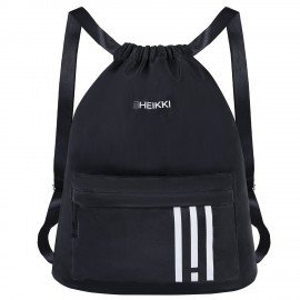 Рюкзак спортивный мешок HEIKKI CASUAL (ХЕЙКИ) с дополнительным карманом, 44х34 см, Stripe, 273458