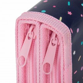 Пенал ПИФАГОР, 2 отделения, ламинированный картон, 19х11 см, Comic donuts, 273482