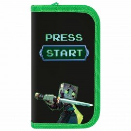 Пенал ПИФАГОР, 2 отделения, ламинированный картон, 19х11 см, Sharp sword, 273483