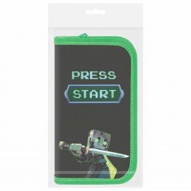 Пенал ПИФАГОР, 2 отделения, ламинированный картон, 19х11 см, Sharp sword, 273483