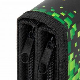 Пенал ПИФАГОР, 2 отделения, ламинированный картон, 19х11 см, Offline, 273484