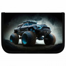 Пенал ЮНЛАНДИЯ, 1 отделение, картон с эффектом soft-touch, 19х11 см, Space driver, 273494