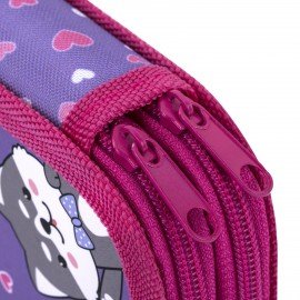 Пенал ЮНЛАНДИЯ, 2 отделения, картон с эффектом soft-touch, 19х11 см, Best fellows, 273497