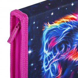 Пенал BRAUBERG, 1 отделение, полиэстер, 21х14 см, Space cat, 273518