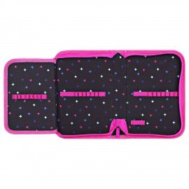 Пенал BRAUBERG, 1 отделение, 1 откидная планка, полиэстер, 21х14 см, Pink lava, 273522