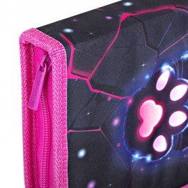 Пенал BRAUBERG, 1 отделение, 1 откидная планка, полиэстер, 21х14 см, Pink lava, 273522