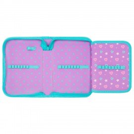 Пенал BRAUBERG, 1 отделение, 1 откидная планка, полиэстер, 21х14 см, Funny kittens, 273523