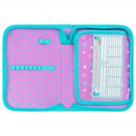 Пенал BRAUBERG, 1 отделение, 1 откидная планка, полиэстер, 21х14 см, Funny kittens, 273523