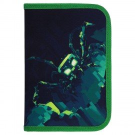 Пенал BRAUBERG, 1 отделение, 1 откидная планка, полиэстер, 21х14 см, Ominous spider, 273525