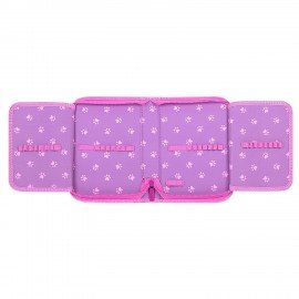 Пенал BRAUBERG, 1 отделение, 2 откидные планки, полиэстер, 21х14 см, Paw prints, 273526