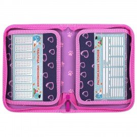 Пенал BRAUBERG, 1 отделение, 2 откидные планки, полиэстер, 21х14 см, Paw prints, 273526