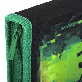 Пенал BRAUBERG, 1 отделение, 2 откидные планки, полиэстер, 21х14 см, Digital spider, 273528