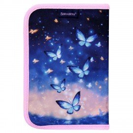 Пенал BRAUBERG с наполнением, 1 отделение, 1 откидная планка, 24 предмета, 21х14 см, Night catcher, 273530