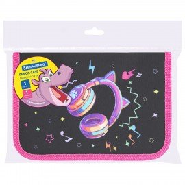 Пенал BRAUBERG с наполнением, 1 отделение, 1 откидная планка, 24 предмета, 21х14 см, Headphones, 273531