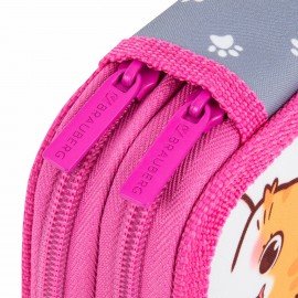 Пенал BRAUBERG, 2 отделения, полиэстер, 21х14 см, Hi there, 273536