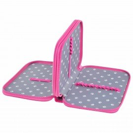 Пенал BRAUBERG, 2 отделения, полиэстер, 21х14 см, Hi there, 273536