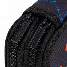 Пенал BRAUBERG, 2 отделения, полиэстер, 21х14 см, Fire spider, 273537