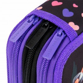 Пенал BRAUBERG, 3 отделения, полиэстер, 21х14 см, Sleeping kitten, 273538