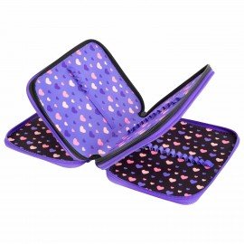 Пенал BRAUBERG, 3 отделения, полиэстер, 21х14 см, Sleeping kitten, 273538