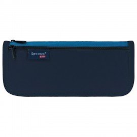 Пенал мягкий BRAUBERG KIDS, 2 отделения, полиэстер, Dark blue, 22x10x6 см, 273551