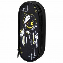 Пенал-футляр BRAUBERG, 1 отделение, органайзер, полиэстер, 22x9х5 см, Watch out, 273567