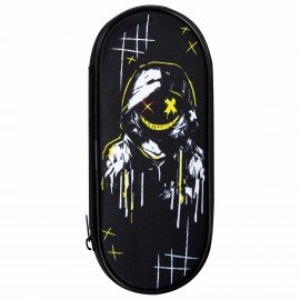 Пенал-футляр BRAUBERG, 1 отделение, органайзер, полиэстер, 22x9х5 см, Watch out, 273567