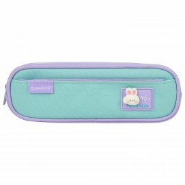 Пенал-футляр BRAUBERG, 2 отделения, 3D элемент, полиэстер, Cute bunny, 23х8х5 см, 273571