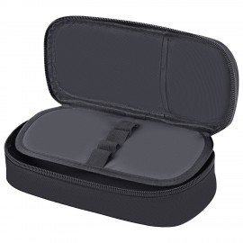 Пенал-органайзер BRAUBERG, 1 отделение, откидная планка, полиэстер, 22х10х6 см, Total black, 273577