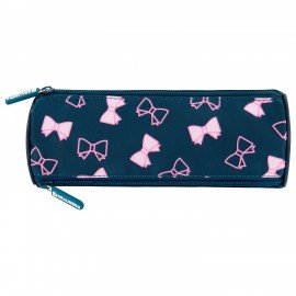 Пенал мягкий BRAUBERG, 3 отделения, нейлон, 21х7х7 см, Elegant bow, 273581