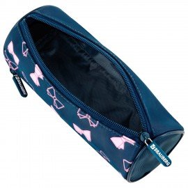 Пенал мягкий BRAUBERG, 3 отделения, нейлон, 21х7х7 см, Elegant bow, 273581