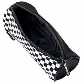 Пенал мягкий BRAUBERG, 3 отделения, нейлон, 21х7х7 см, Black&white, 273582