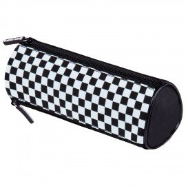 Пенал мягкий BRAUBERG, 3 отделения, нейлон, 21х7х7 см, Black&white, 273582
