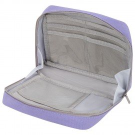 Пенал-органайзер BRAUBERG, 1 отделение, наклейки, молния вокруг, канвас, 22x15х4 см, черный, 273594