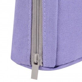 Пенал-органайзер BRAUBERG, 1 отделение, наклейки, молния вокруг, канвас, 22x15х4 см, черный, 273594