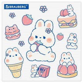 Пенал-органайзер BRAUBERG, 1 отделение, наклейки, молния вокруг, канвас, 22x15х4см, фиолетовый, 273596