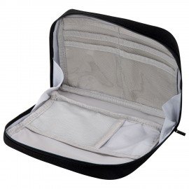 Пенал-органайзер BRAUBERG, 1 отделение, наклейки, молния вокруг, канвас, 22x15х4см, фиолетовый, 273596