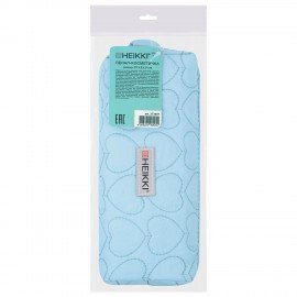 Пенал-косметичка HEIKKI (ХЕЙКИ) с ручкой, 1 отделение, стеганый полиэстер, 21х8х5 см, голубой, 273607