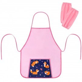 Фартук с нарукавниками для уроков труда ПИФАГОР, 1 карман, 46х54 см, Playing foxes, 273621