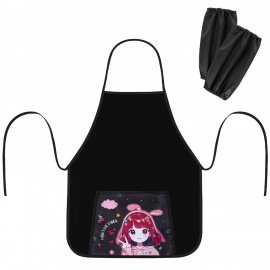 Фартук с нарукавниками для уроков труда ПИФАГОР, 1 карман, 46х54 см, Anime girl, 273624