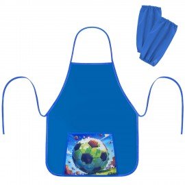 Фартук с нарукавниками для уроков труда ПИФАГОР, 1 карман, 46х54 см, Football match, 273628
