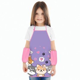 Фартук с нарукавниками для уроков труда ЮНЛАНДИЯ, регулировка по росту, 46х54 см, Best fellows, 273630