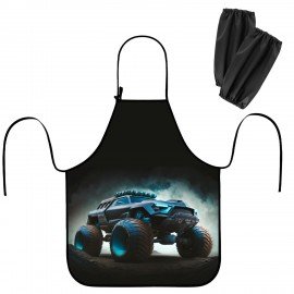 Фартук с нарукавниками для уроков труда ЮНЛАНДИЯ, регулировка по росту, 46х54 см, Space driver, 273634