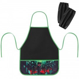 Фартук с нарукавниками для уроков труда BRAUBERG, 3 кармана, 46x54 см, Night warrior, 273640